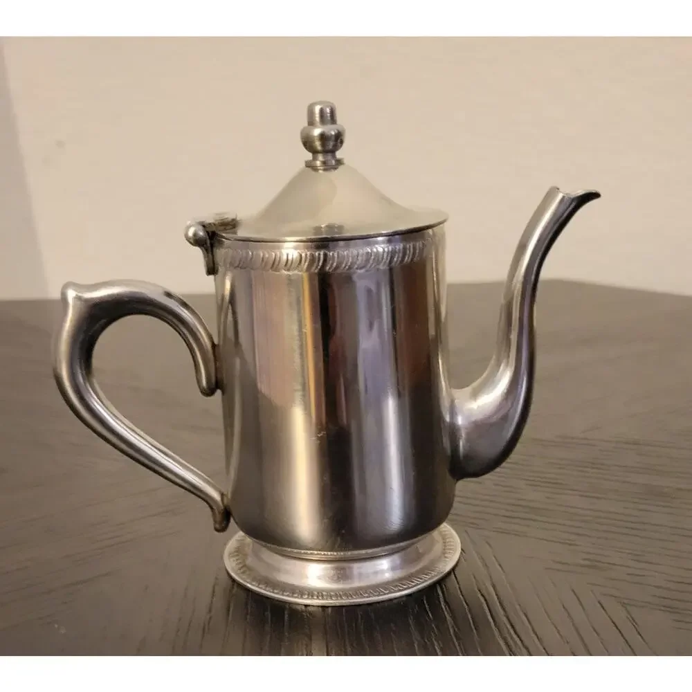 Vintage Brandware Stainless Steel Mini Teapot Coffee Pot Japan 4-B Mid Century